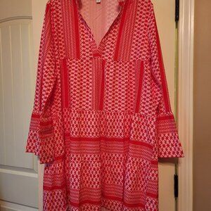 SWING DRESS FOR SUMMER - PINK & RED